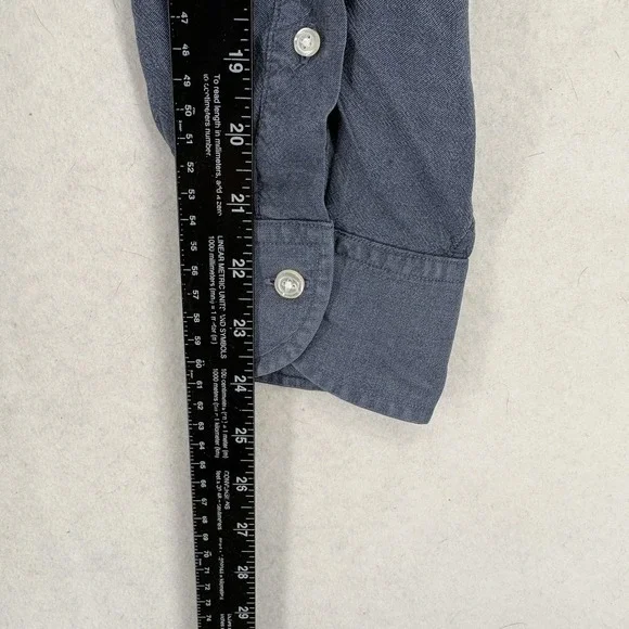 Proper Cloth Shirt Mens 3XL Blue Solid Long Sleeve Tencel Twill Button Up Casual - Picture 11 of 14